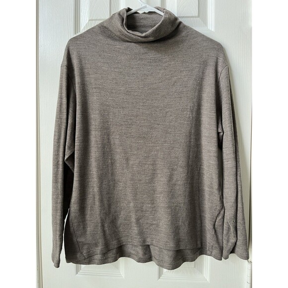 Icebreaker Tops - Icebreaker Merino Wool Turtleneck Sweater Gray Women's Size Medium w/ Small Flaw